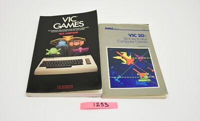 2 Vintage VIC-20 Games Books - VIC Games & VIC 20: 50 Easy-To-Run Computer Games