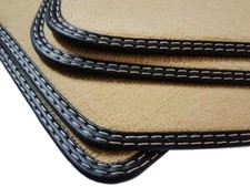 Beige Fußmatten für Mercedes E-Klasse W211 Bj.2002-2008 Velours 