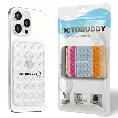 OCTOBUDDY - Silikon Saug Handy Hülle Klebehalterung - Groß, Transparent 