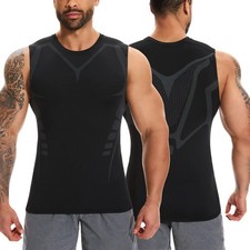Men Athletic Compression Shirt Workout Shaper Tank Top Base Layer Sport Gym Vest