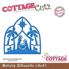 Fustelle Big Shot Sizzix Cottage Cutz 4x4 Nativity Silhouette