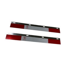 Pair 24"x3" Aluminum Straight Mud Flap Hanger Top Plates Reflector
