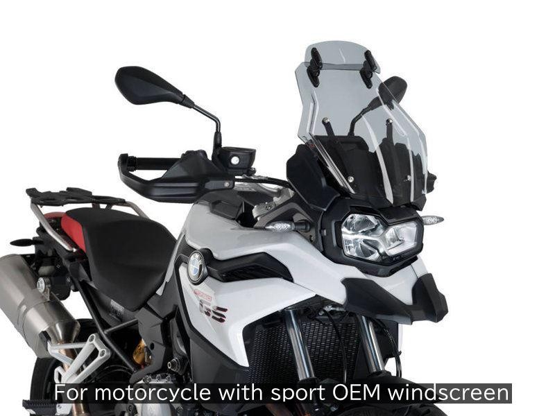 Puig Light Smoke Touring Screen With Extender BMW F850 GS Adventure 2019-2023
