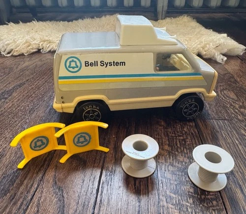 VTG 1979 Tonka Bell System Phone Repair Utility Van w/ Accs. & Figure COMPLETE