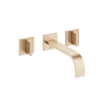 Dornbracht MEM Wall-mounted basin mixer w.out pop-up waste Brushed Champagne 367