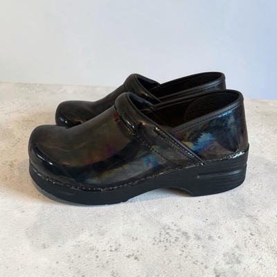 Dansko Professional Black Patent Leather Clogs Womens 41 (US 10.5 11)