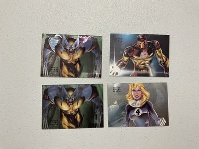 #ad #ad 1994 Marvel Universe Flair Power Blast Lot of 4 Wolverine Iron Man Invisible $10.39