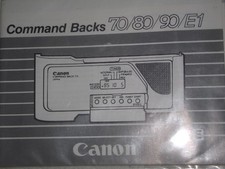 ORIGINAL INSTRUCTION MANUAL FOR CANON COMMAND BACKS 70 /80 /80 /E1