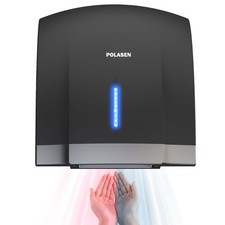 POLASEN Hand Dryer Commercial Black 110V Automatic Compact High Speed Air Wip...