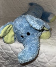 Commonwealth 18  Blue Elephant Plush Long Body HTF Lovey Ready Set Snuggle 07  