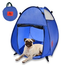 Pop Up Pet House in a Bag for Portable Play Pen or Kennel Tent with 3 Net Win...
