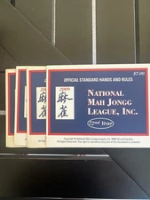 2009 National Mah Jongg League Card/Rule Standard Print Set of 4