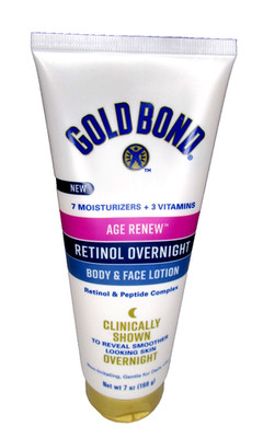 NEW~Gold Bond Age Renew Retinol Overnight Body & Face Lotion~Large 7FL OZ Tube
