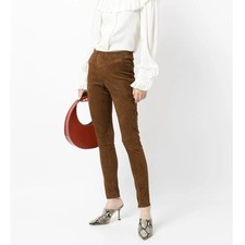 Polo Ralph Lauren Slim Cut Tan Suede Leather Pants   Size Medium