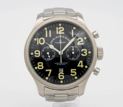 Zeno-Watch Basel Pilot Chronograph 8592 Full Set Limited Edition Manual Winding