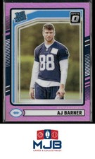 2024 Donruss - Optic Rated Rookies Preview Pink AJ Barner Rookie #367 Seahawks