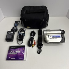 Sony Handycam Hybrid DCR-DVD650 Camcorder W/Battery  Charger - Tested  Working