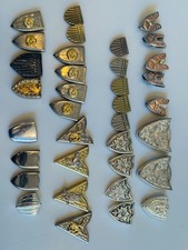 VINTAGE LEATHER BELT END TIPS, Lot of 35 new tips