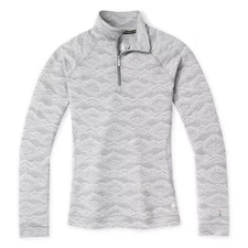 $115 Smartwool Women’s Merino 250 Base Layer Pattern 1/4 Zip -Light Gray-3X -New