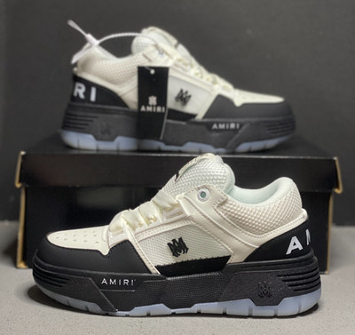 Amiri Two Tone Mesh Panel Low Top Sneakers Transparent Outsole Street Traine（10）
