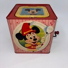 Vintage 1958 Mattel Mickey Mouse “In the Music Box” Tin Jack-in-the-Box