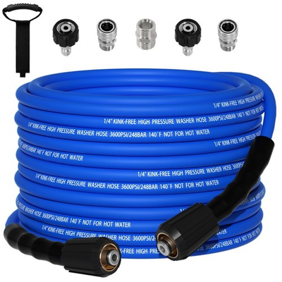 #ad Kink Resistant 1 4quot; Pressure Washer Hose 50FT，3600PSI Power Washer Hose R $51.96