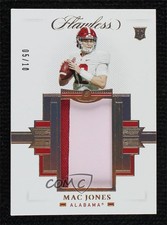 2021 Panini Flawless Collegiate Rookie Gold 5/10 Mac Jones #RP-10 Patch 0c6