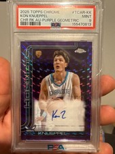 2025-26 Topps Chrome - Rookie Autographs Kon Knueppel #TCAR-KK Purple Geometric