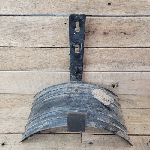 Vintage 1960's Garden Hose Holder Hanger Metal Distressed Black