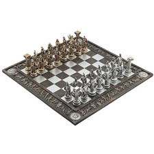 Resin Chess Set Greek Mythology vs Roman Mythology, Hand-Painted