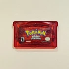 Pokemon Ruby Version GBA Cartridge [ Authentic–New Battery–Berry Glitch Fixed]