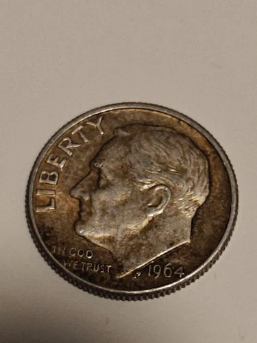 1964-D Roosevelt Dime 90% Silver US Mint Denver  Fine Circulated