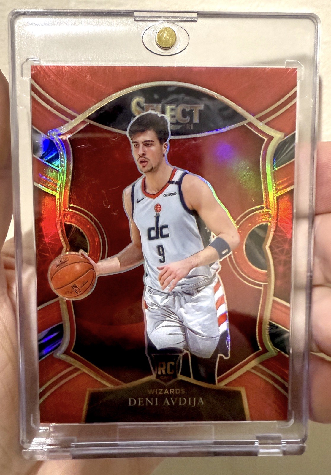 Deni Avdija 2020-21 Panini Select Red Holo Prizm /199 Rookie RC Concourse #69