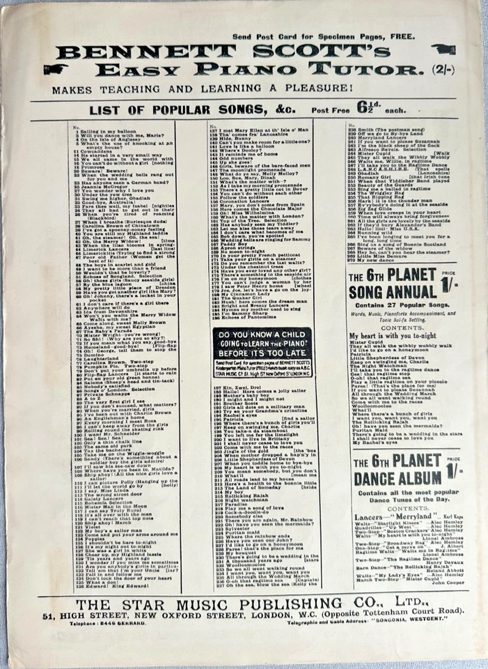 Vintage Theatre Music Sheet - The Palladium Minstrels 1913 - Image 4 of 4