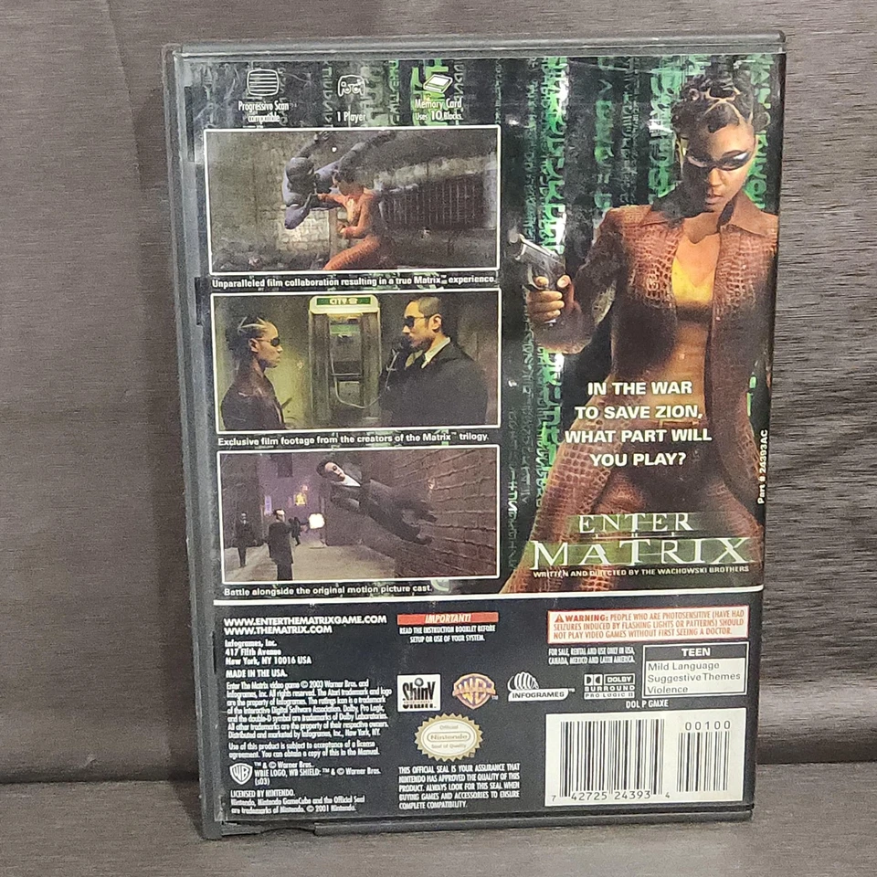 Enter The Matrix GameCube Video Game Complete CIB Atari Tested - Image 3 of 4