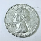 1964 D Washington Quarter 90% Silver, Circulated Coin #5591