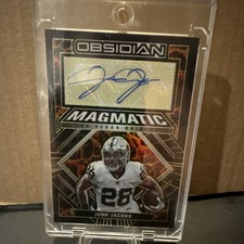 2022 Panini Obsidian Josh Jacobs Auto Electric Etch Yellow /25 Raiders