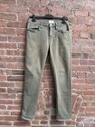 FRAME L’Homme Slim Jeans, Sz 32, Army Olive Cotton Stretch — photo 1