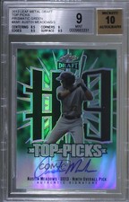 2013 Leaf Metal Draft Green Prismatic 1/3 Austin Meadows BGS 9 MINT Auto 0t3
