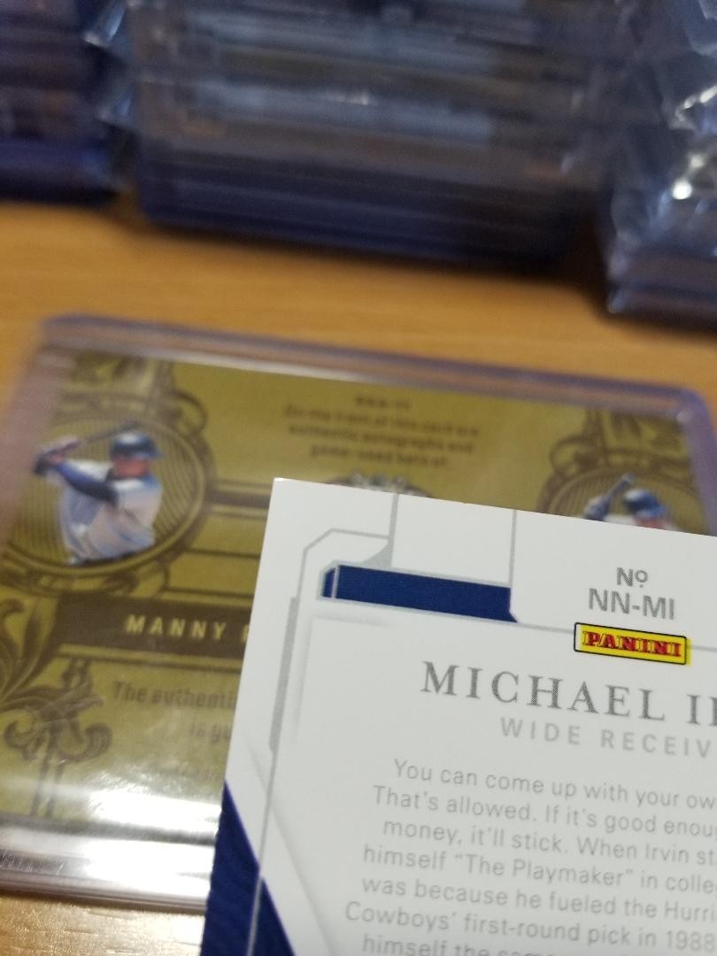 2021 National Treasures Michael Irvin Notable Nicknames "The Playmaker" Auto /49 view 5