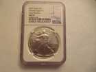 2021 US Silver American Eagle (Heraldic) NGC MS70 Early Releases