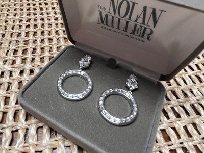 NOLAN MILLER Earrings, Baguette Art Deco Hoops