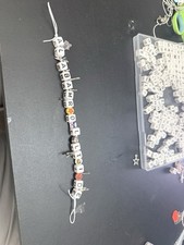 Handmade Beaded Keychains with Charms  Letter Beads, Awareness, Multi-Color