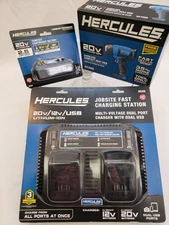 Hercules Cordless Heat Gun, 20v Battery & 2 Port Fast Charger Station