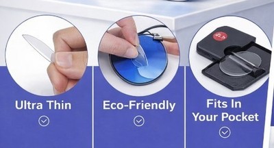 Easy stick-on silicone bifocal. Turn your fave sunglasses into bifocal readers!