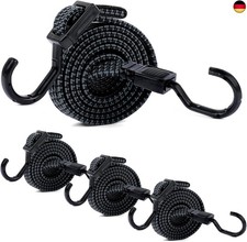 AiQInu Spanngummi mit Haken 4 Stück, 100cm Einstellbar Expander mit Haken, 