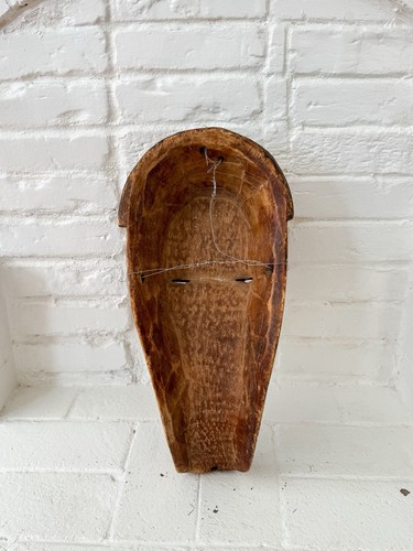 Vintage African Tribal Wooden Mask – Hand Carved Ritual Face Folk Art 18” RARE - Picture 7 of 8