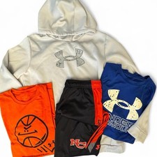 Under Armour Youth XL 4pc Athletic Lot Hoodie Shorts T-Shirts EUC
