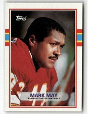 1989 TOPPS #255 MARK MAY WASHINGTON REDSKINS RC