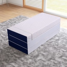 Twirest 10cm/15cm Foldable Mattress, 3 Fold Easy Storage With Washable Cover